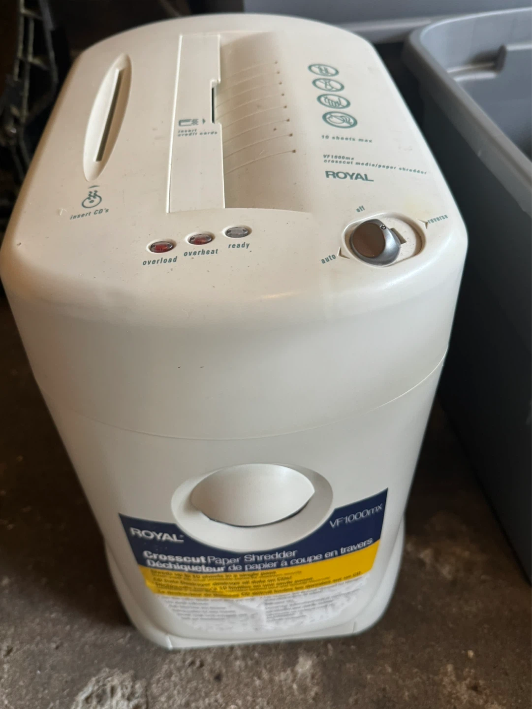 ROYAL VF1000MX Crosscut Paper Shredder