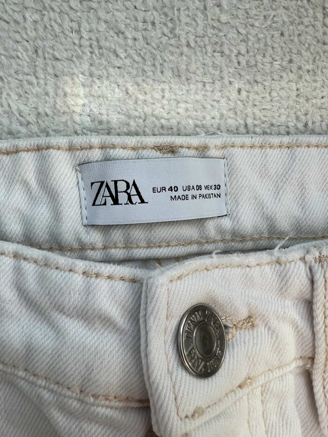 ZARA White Denim Jeans - EUR 40 - photo 2