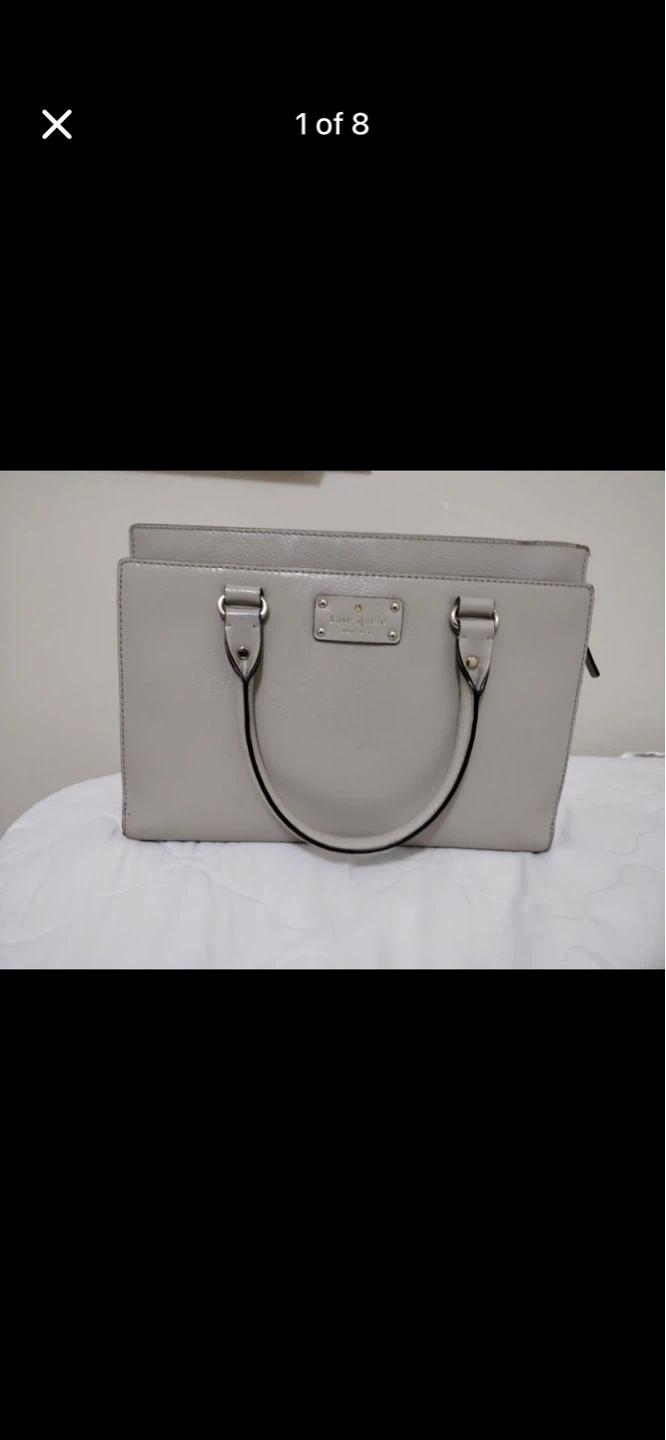 Kate Spade Grey/Cream colored Hand/shoulder bag