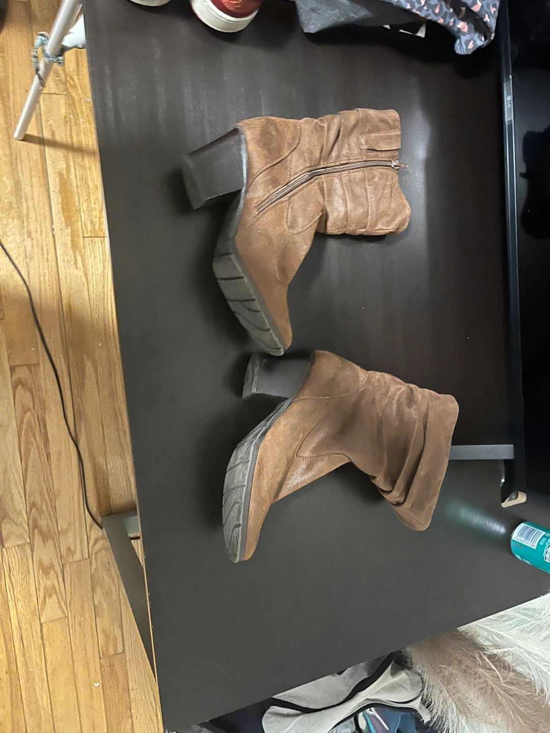 Brown Suede Heeled Boots - photo 2