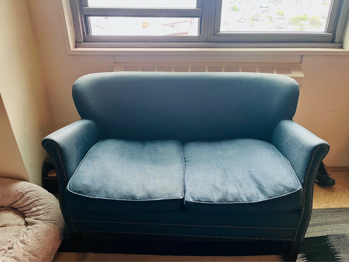 Restoration Hardware Loveseat with Nailhead Trim