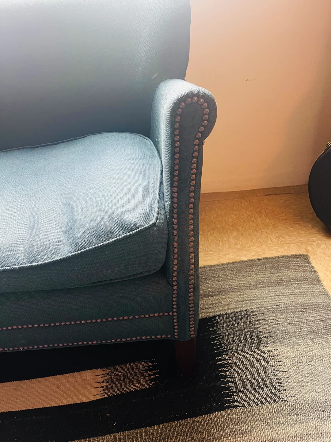Restoration Hardware Loveseat with Nailhead Trim - photo 5
