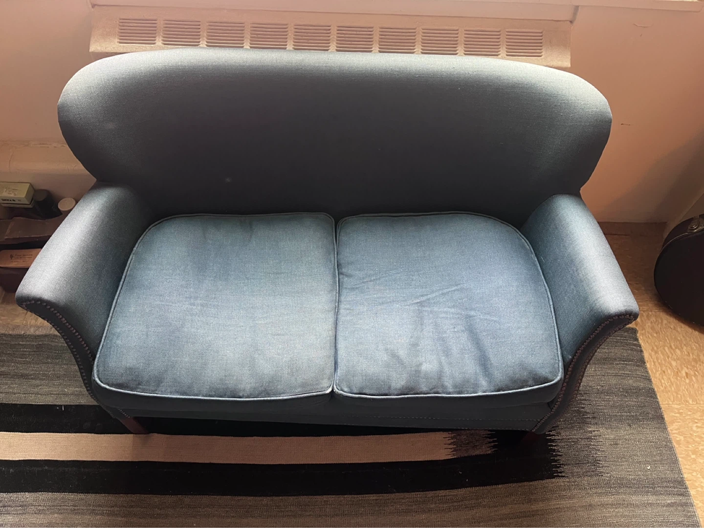 Restoration Hardware Loveseat with Nailhead Trim - photo 3