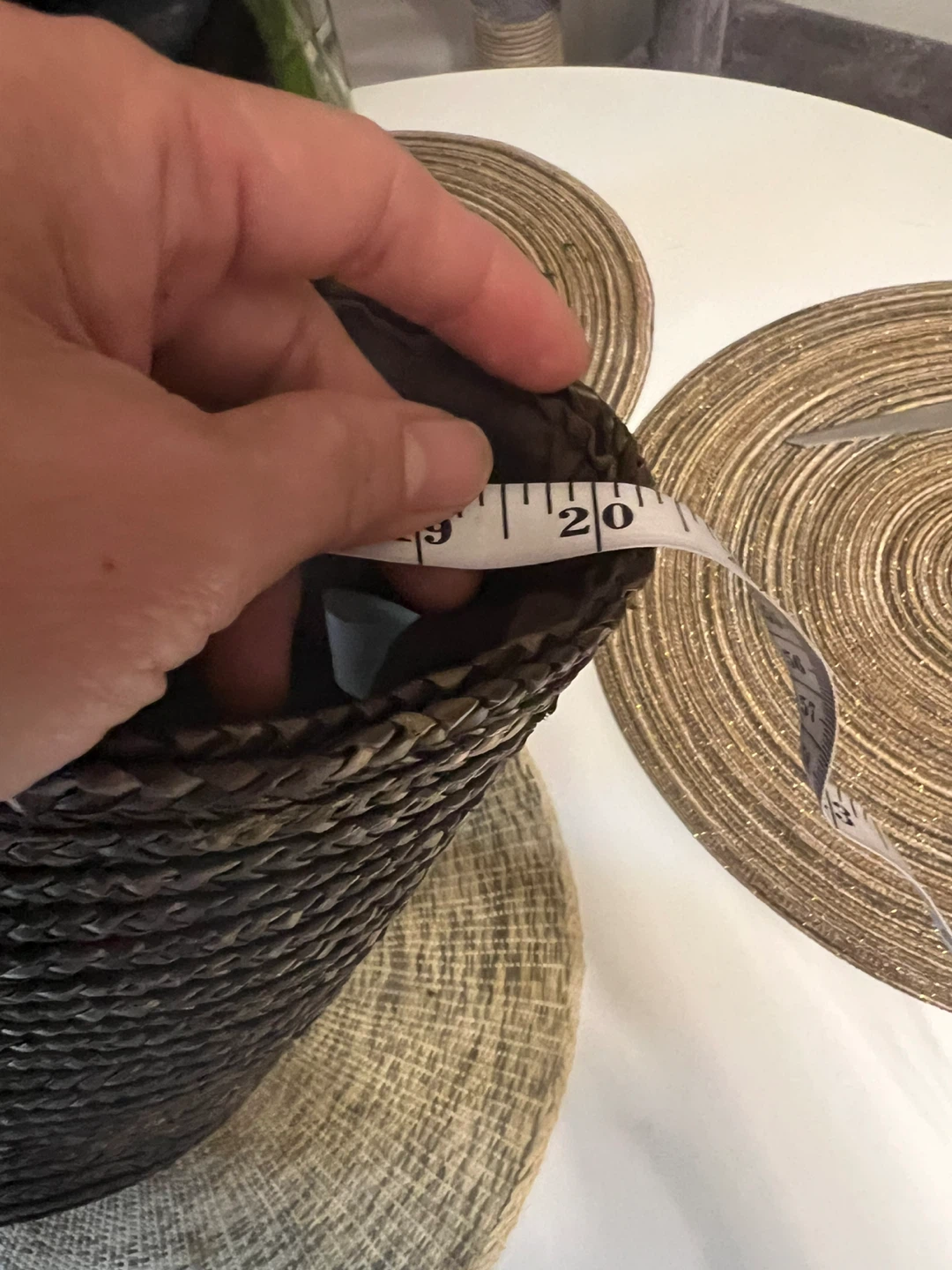 Woven Straw Beach Bag with Wooden Beaded Handles - photo 5