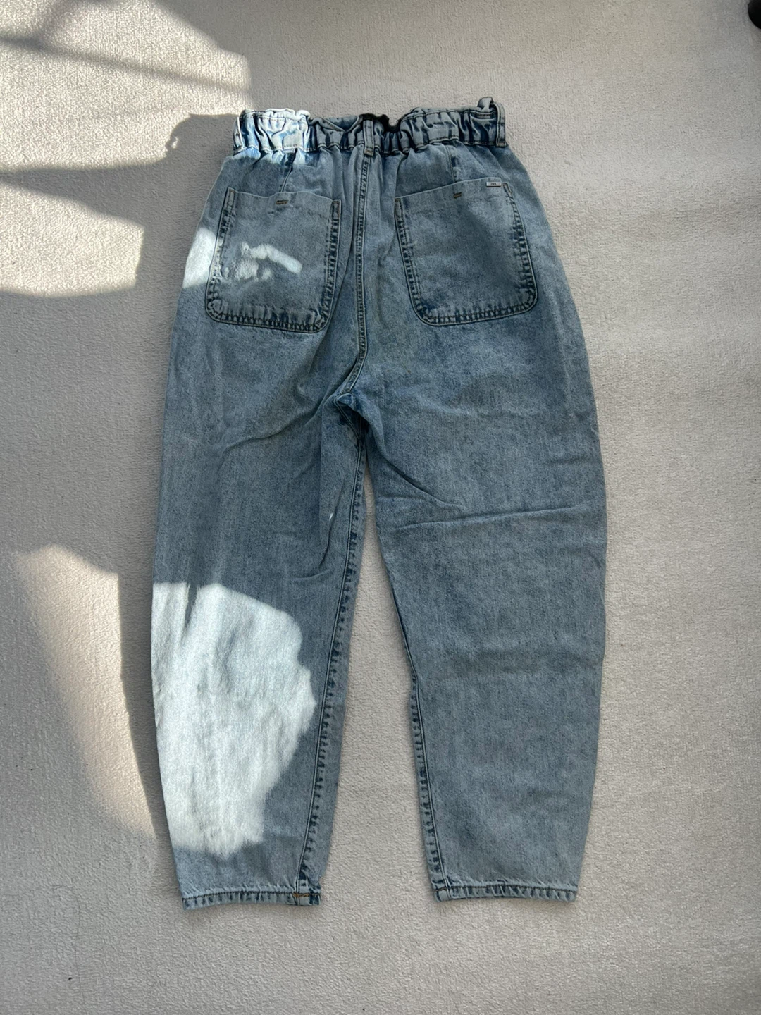 Zara Acid Wash Paperbag Waist Jeans - photo 4