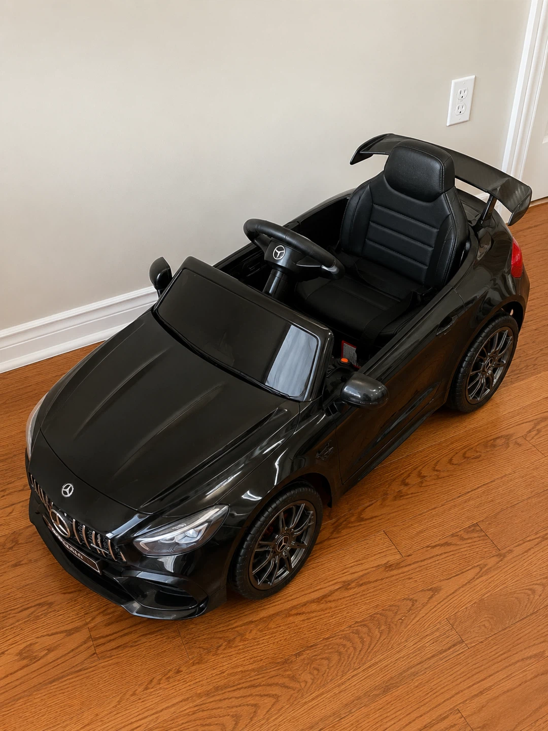 Black Mercedes-Benz Ride-On Car
