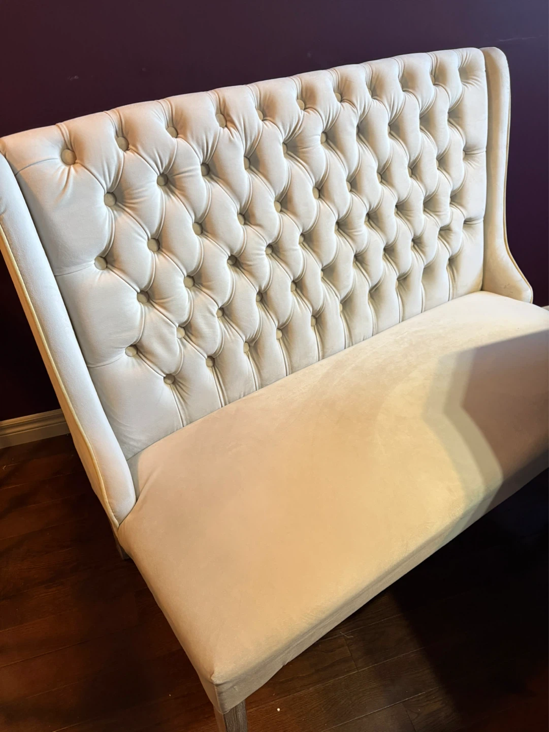 Tufted Back Settee Bench - photo 2