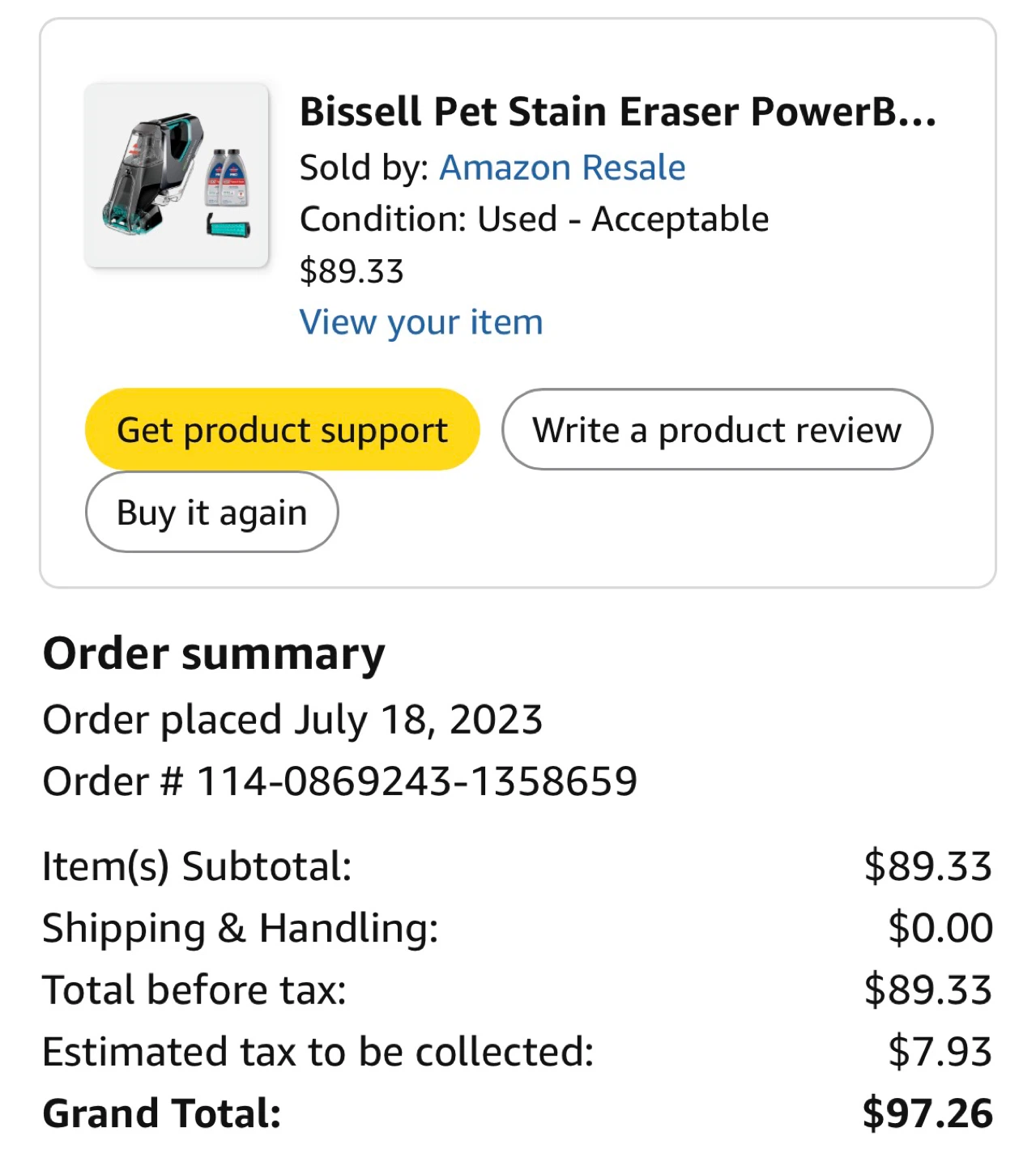 Bissell Pet Stain Eraser PowerBrush Cordless Spot Cleaner - photo 4