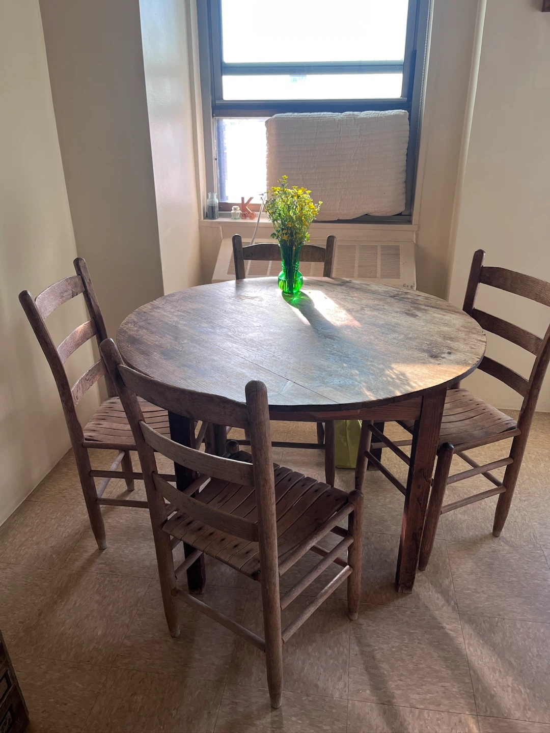 Rustic Wooden Dining Set (Vintage)