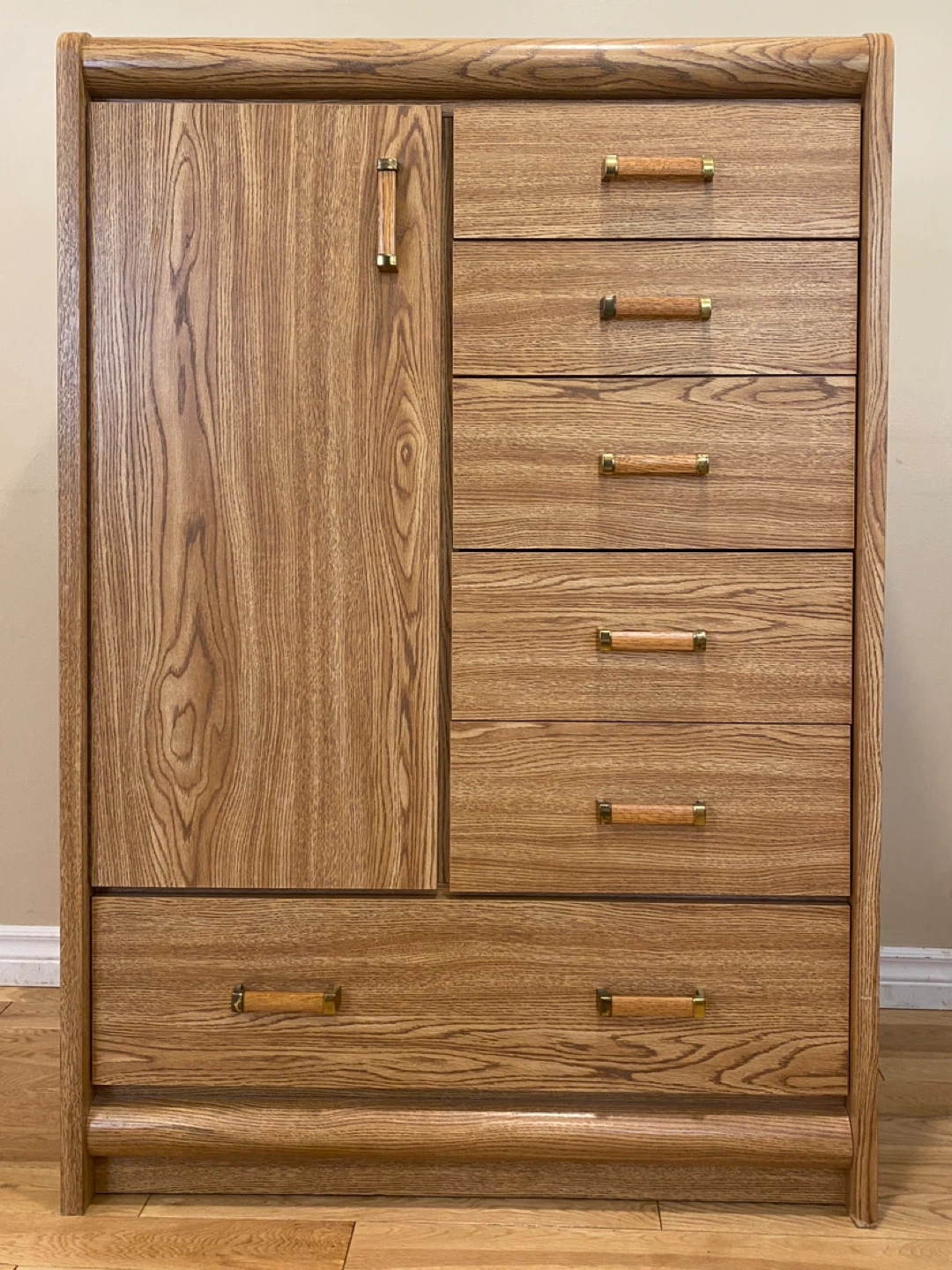 Vintage Oak Palliser Tall Dresser (CAN DELIVER)