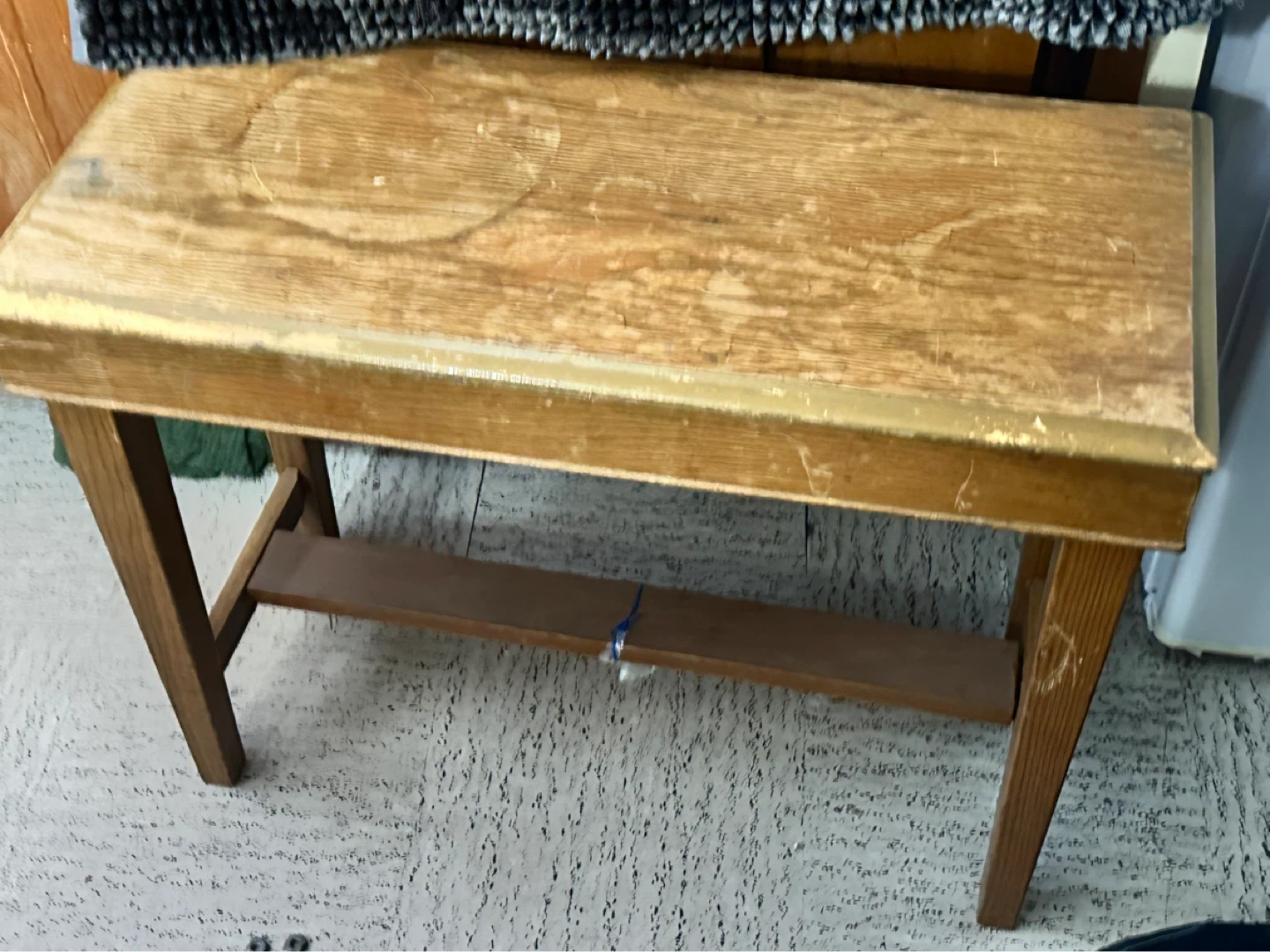 Oak piano bench - photo 3