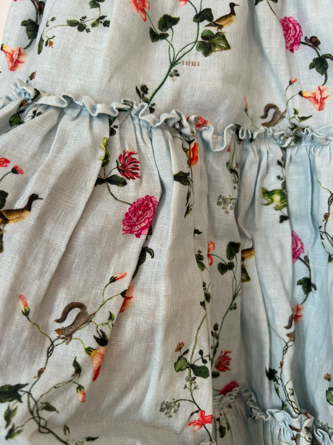 Light Blue Floral Ruffle Skirt - photo 3