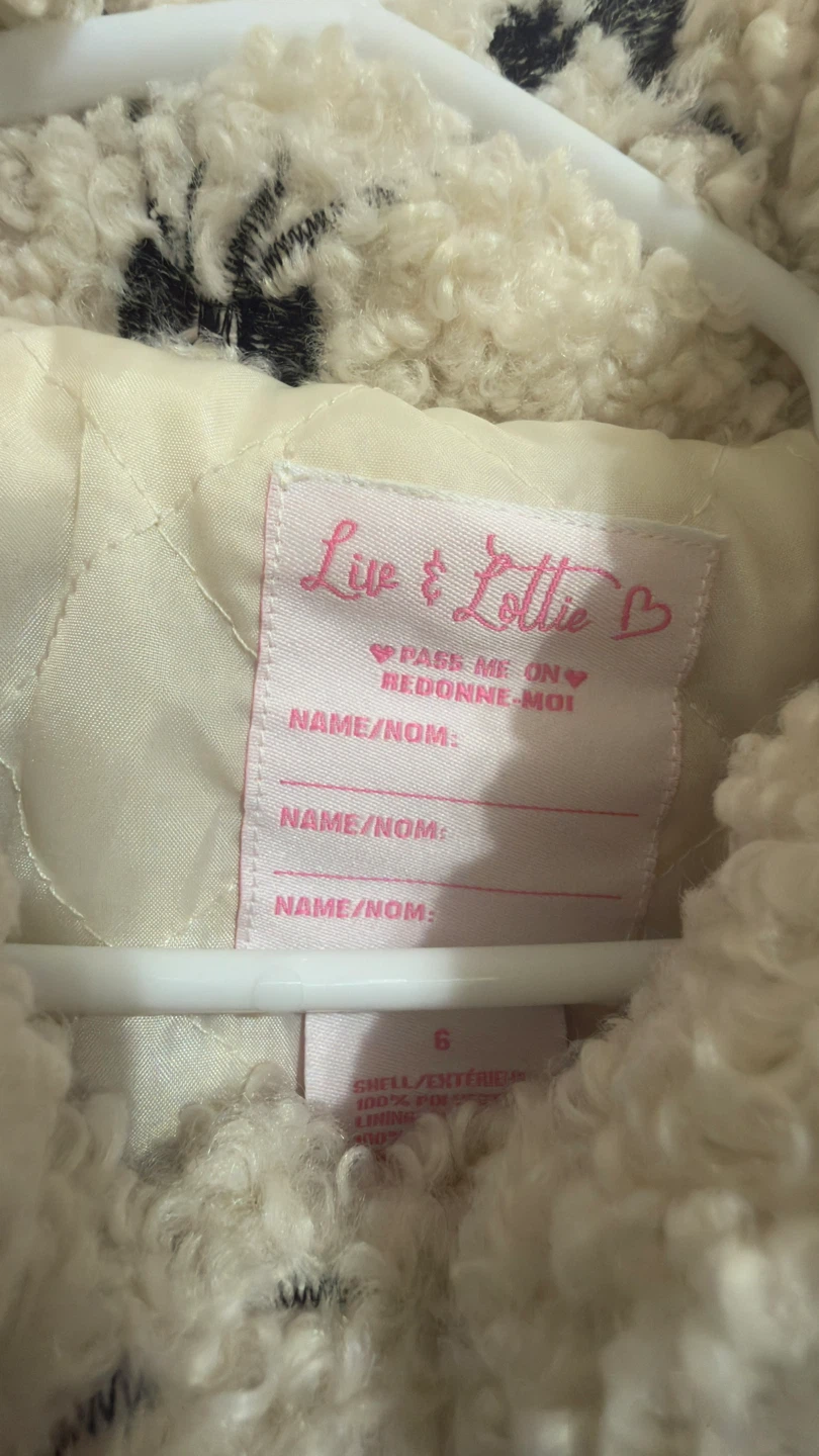 Luv & Lottie Girls' Sherpa Jacket size 6Y - photo 2