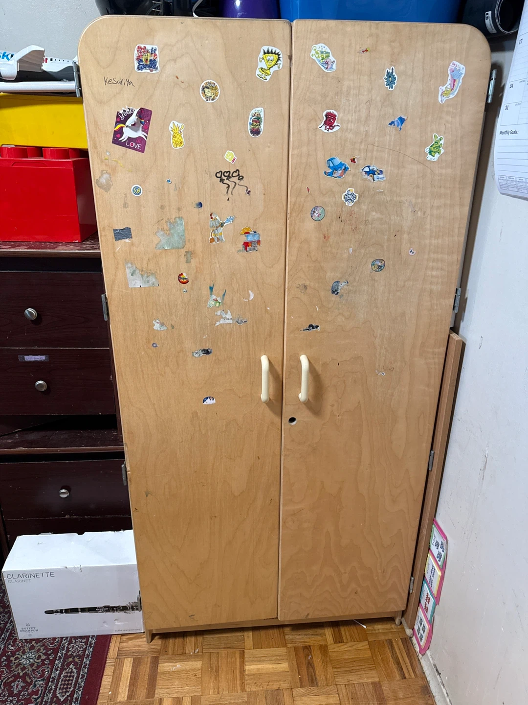 Kids' Wooden Wardrobe / Cabinet - photo 2