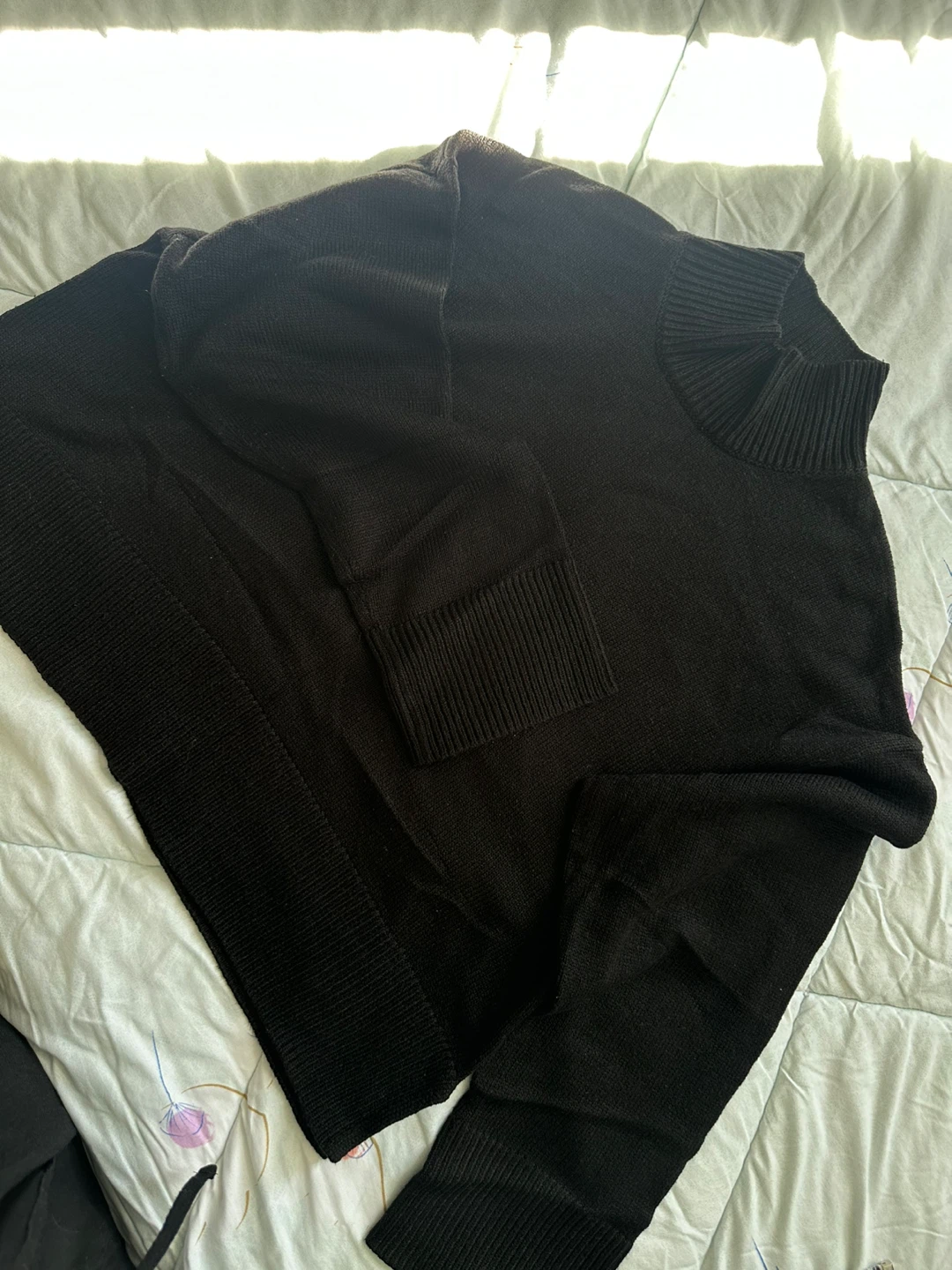 H&M Divided Black Mock Neck Sweater - Size L