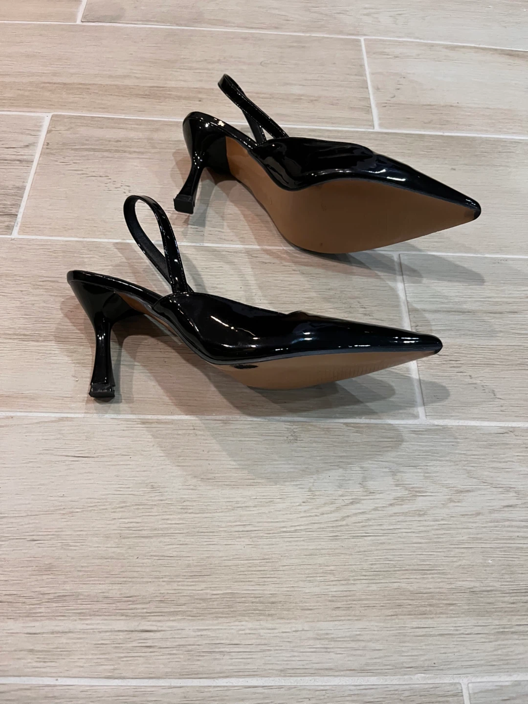 NEW Size 7 Black Patent Slingback Heels - photo 3