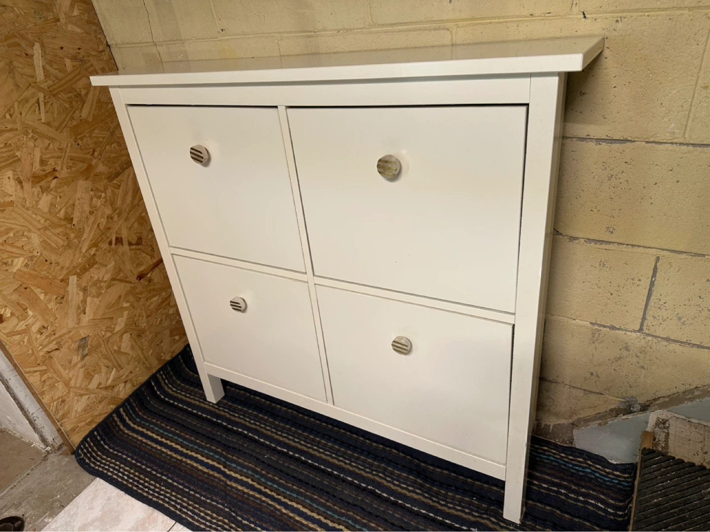 White 4-Tier Shoe Cabinet Organizer