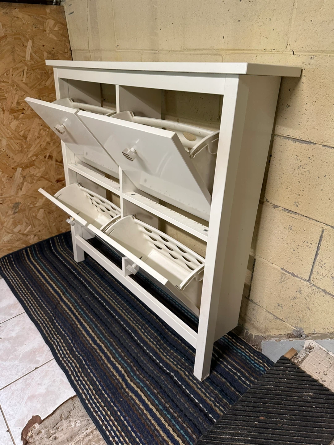 White 4-Tier Shoe Cabinet Organizer - photo 2