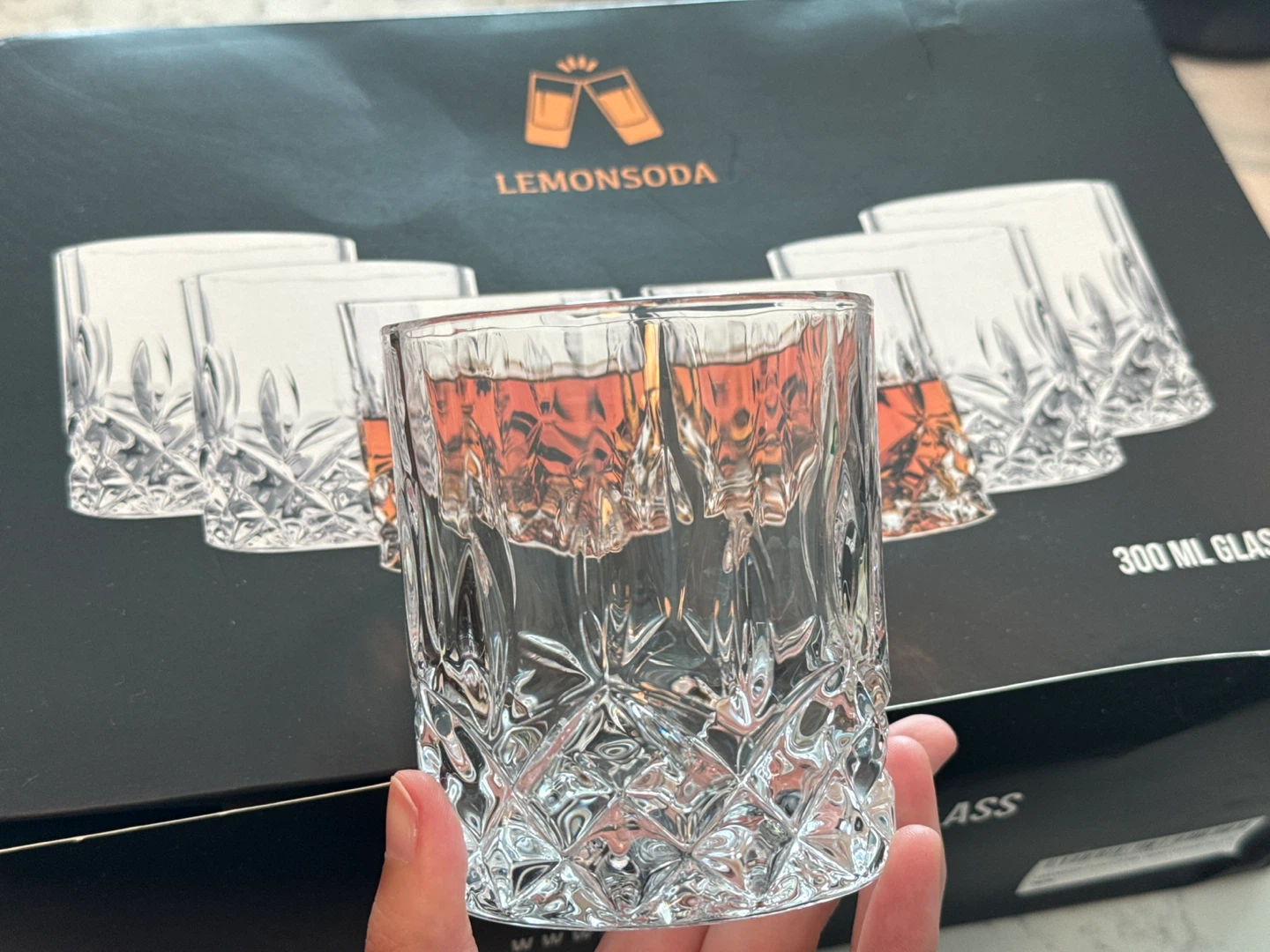 LEMONSODA Crystal Whiskey Glasses Set (6)