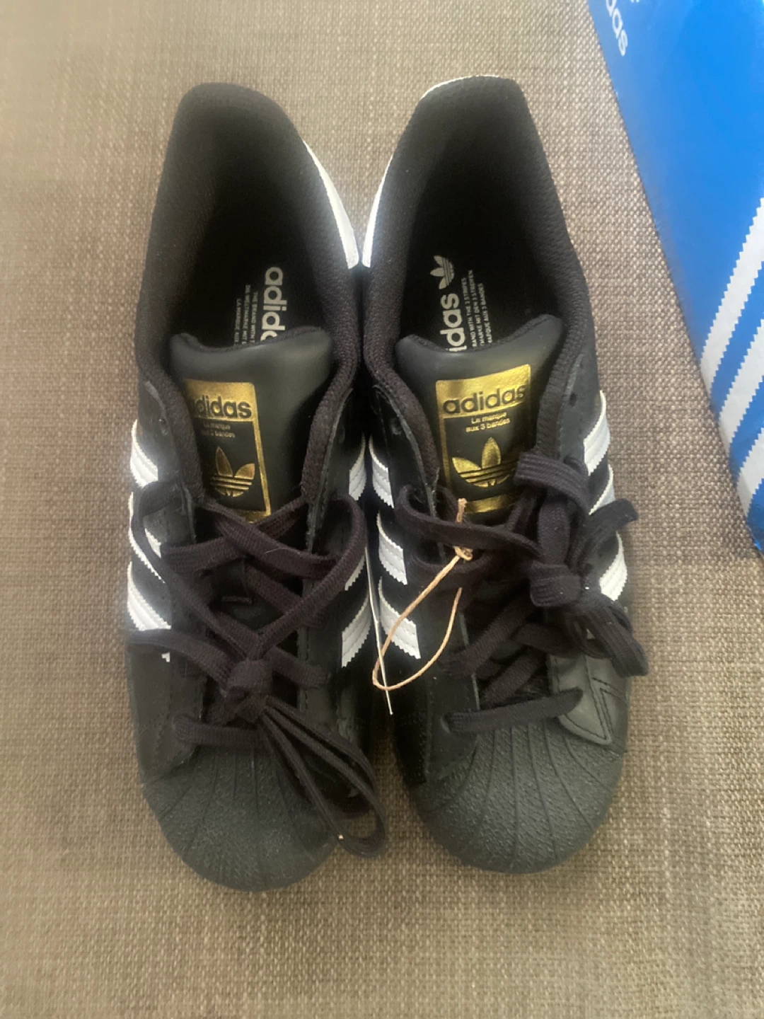 Adidas Superstar Black White Shoes Size 6