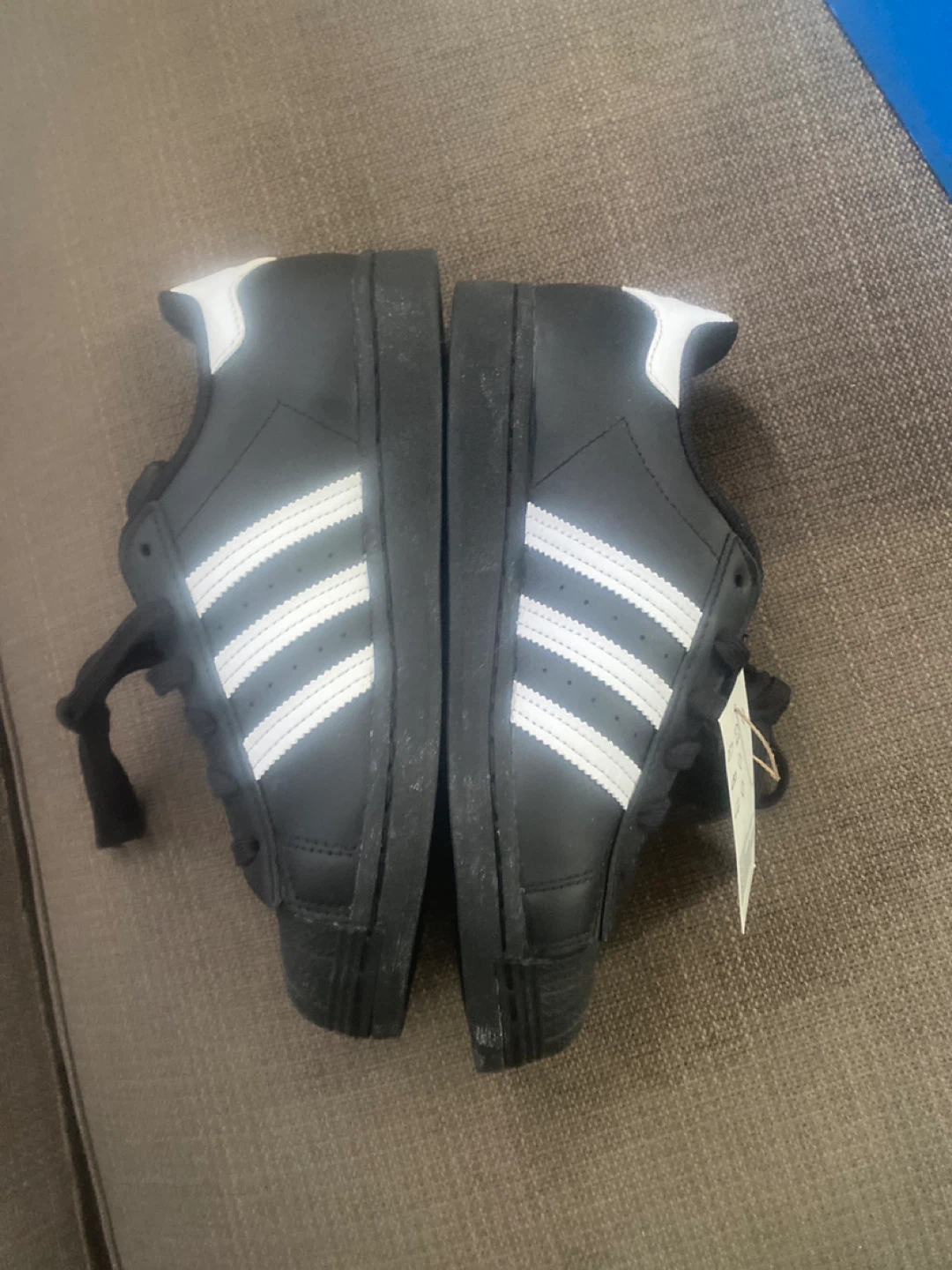 Adidas Superstar Black White Shoes Size 6 - photo 2