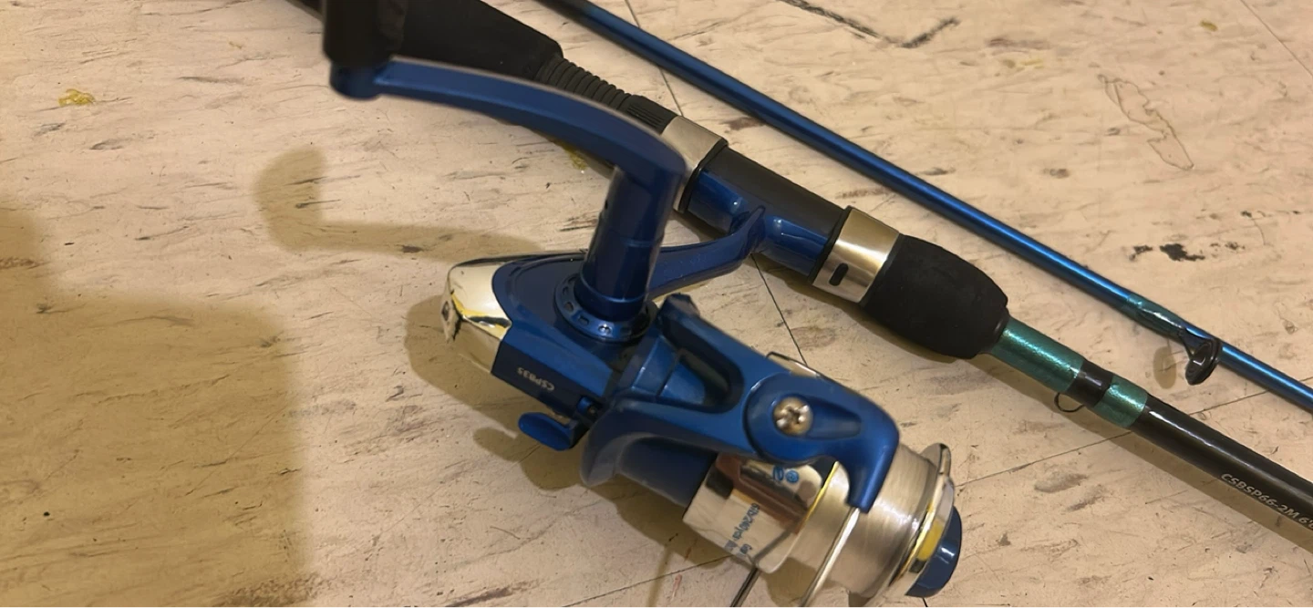 Blue Fishing Rod and Reel Combo