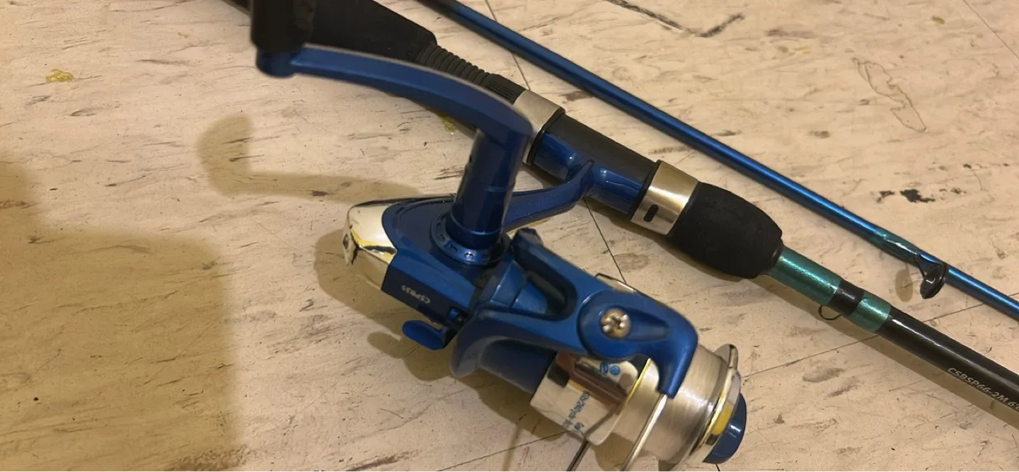 Blue Fishing Rod and Reel Combo