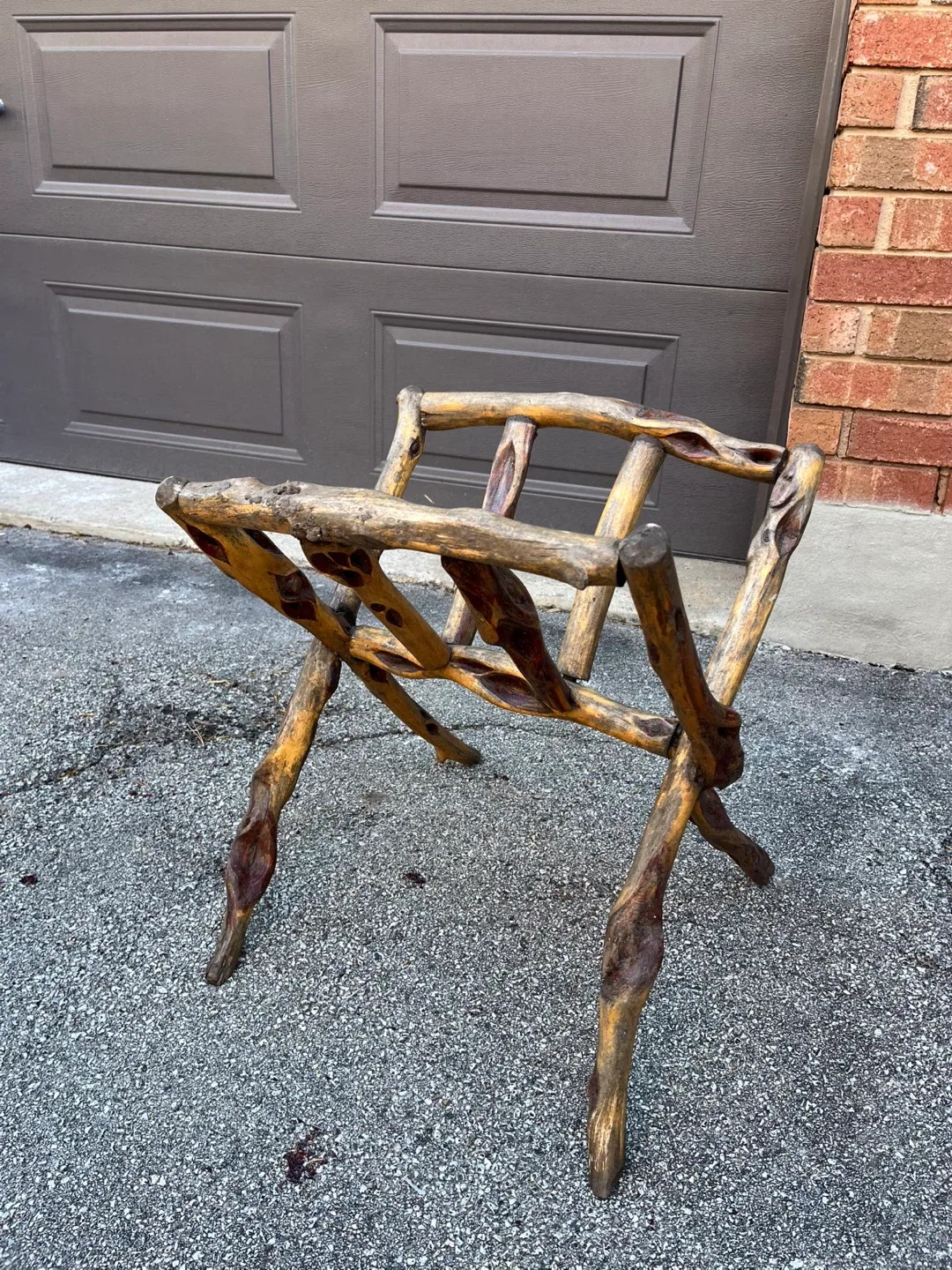Wooden Log Holder/Magazine Rack