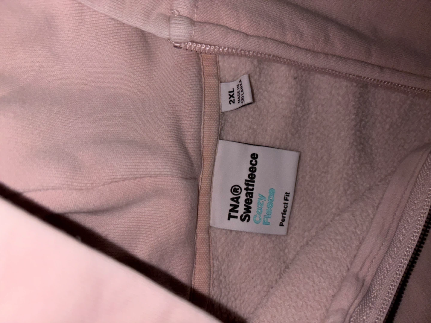 TNA Sweatfleece Zip-Up Hoodie - Pink - Size 2XL - photo 3