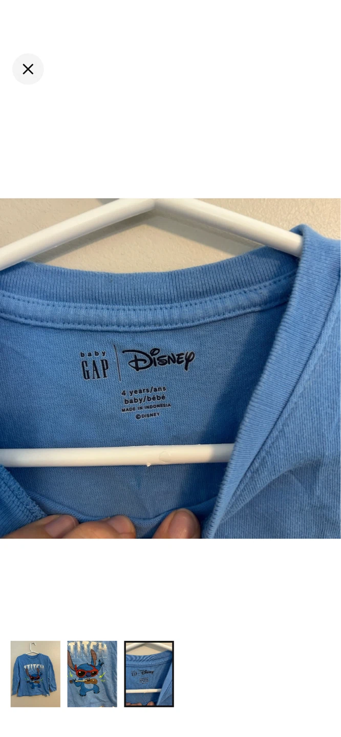 Baby Gap Disney Stitch Long Sleeve T-Shirt 4T - photo 3