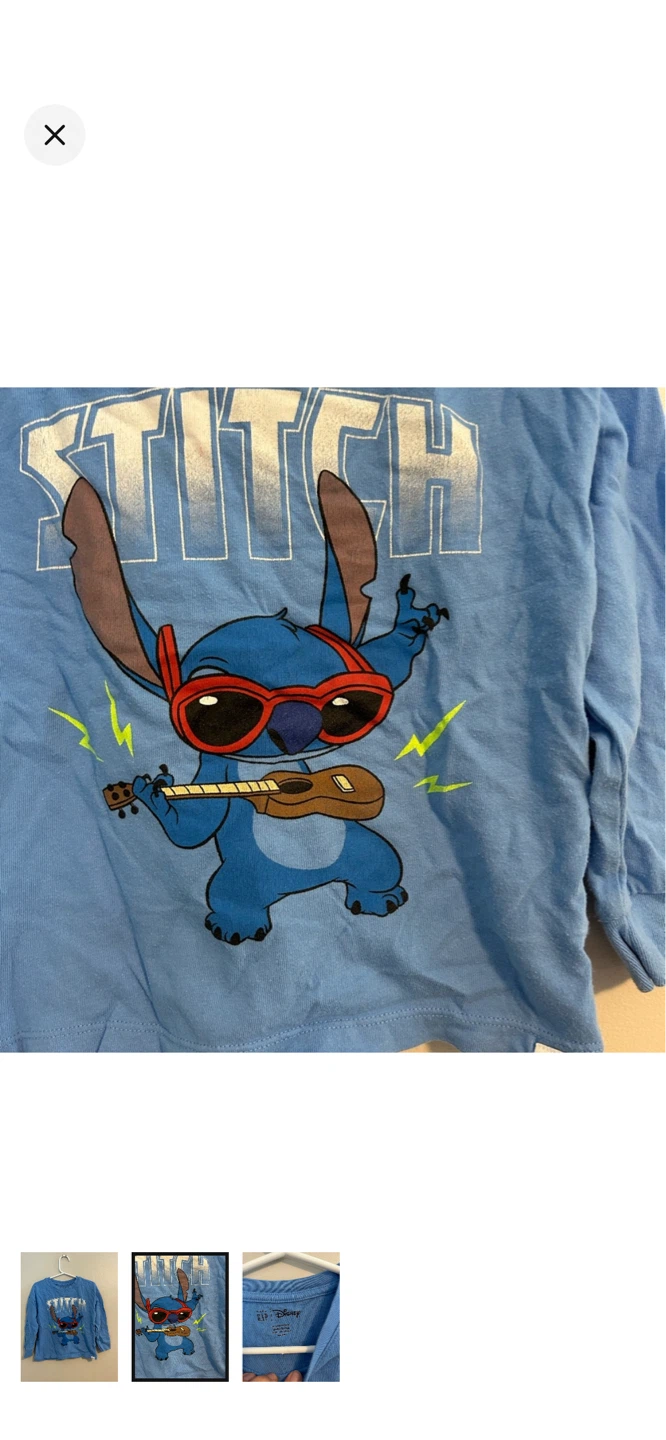 Baby Gap Disney Stitch Long Sleeve T-Shirt 4T - photo 2