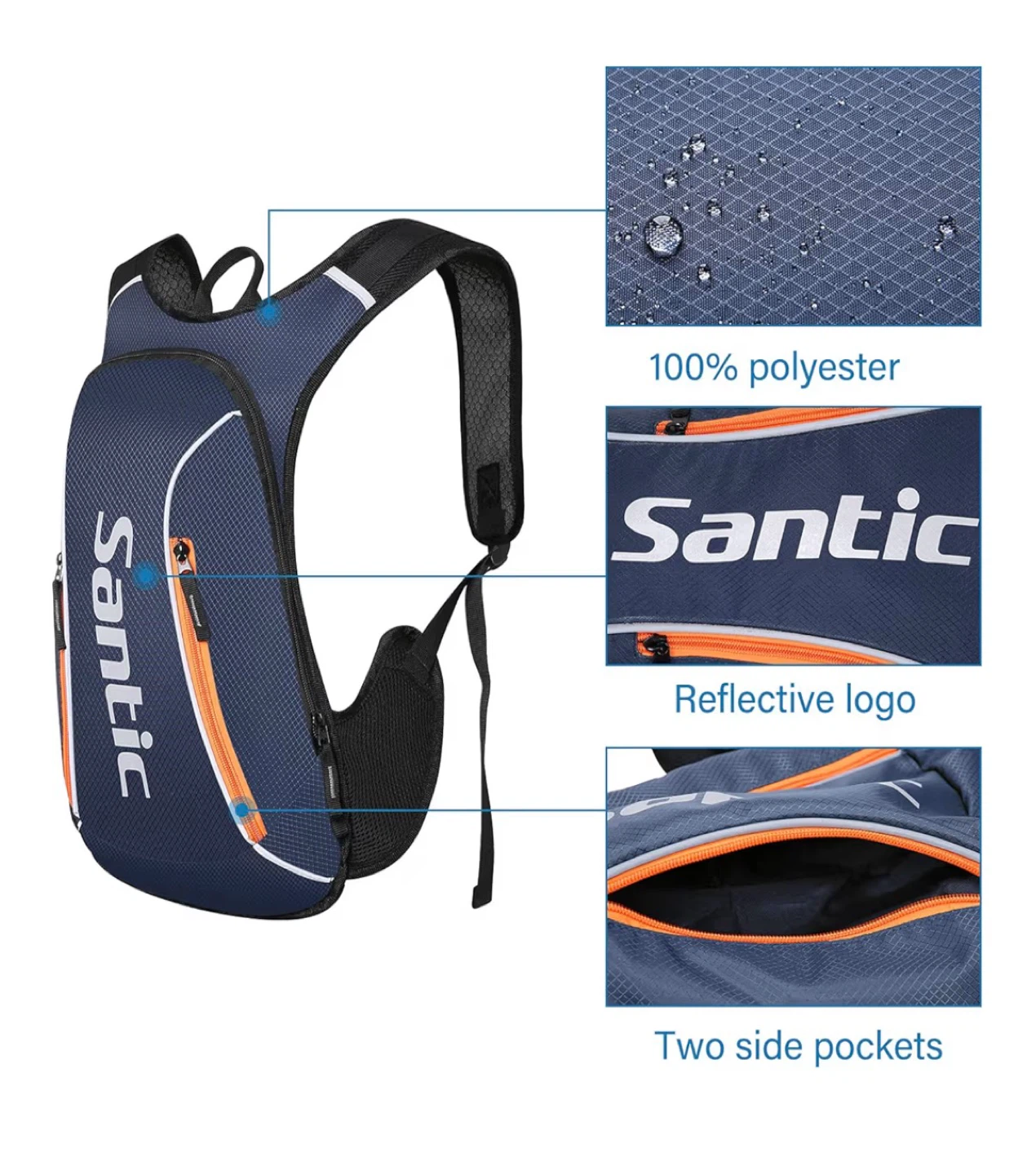 Santic 15L Backpack Navy Blue - photo 3