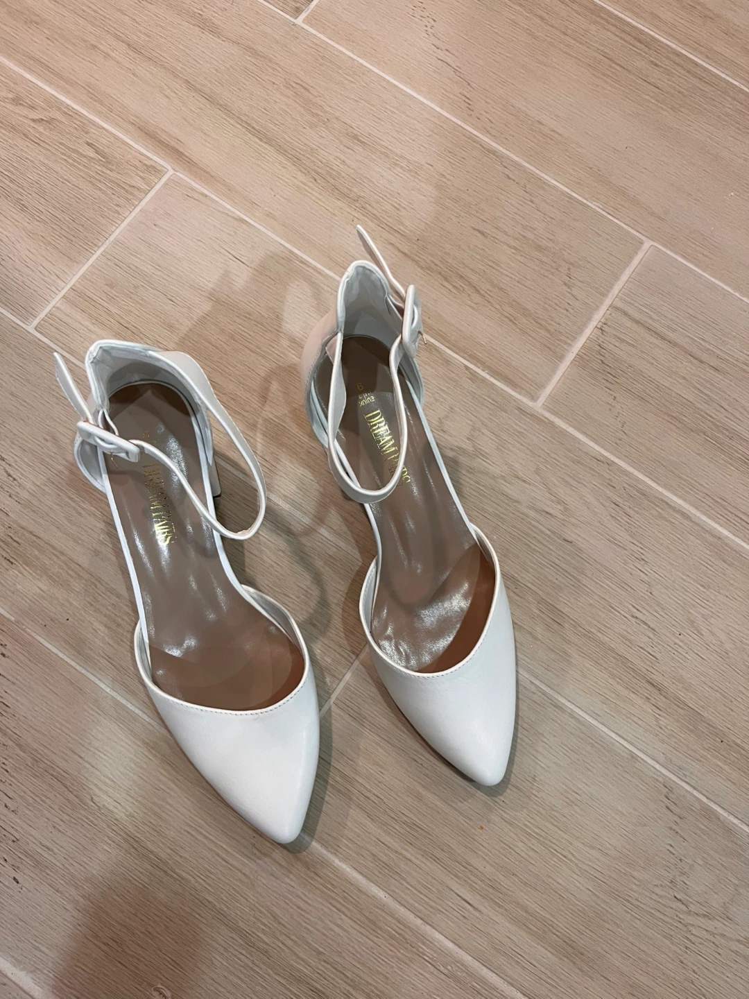 NEW Dream Pairs Size 9 White Ankle Strap Block Heels - photo 4