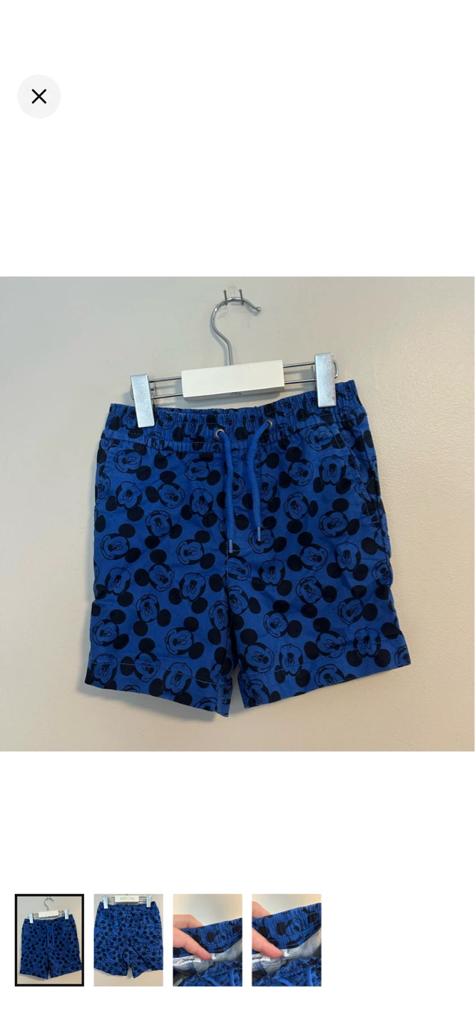 Disney Mickey Mouse Blue Shorts Size 3