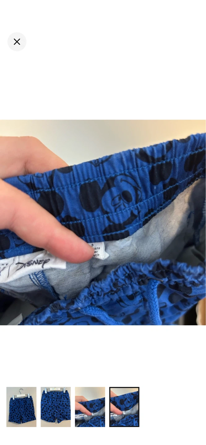 Disney Mickey Mouse Blue Shorts Size 3 - photo 4