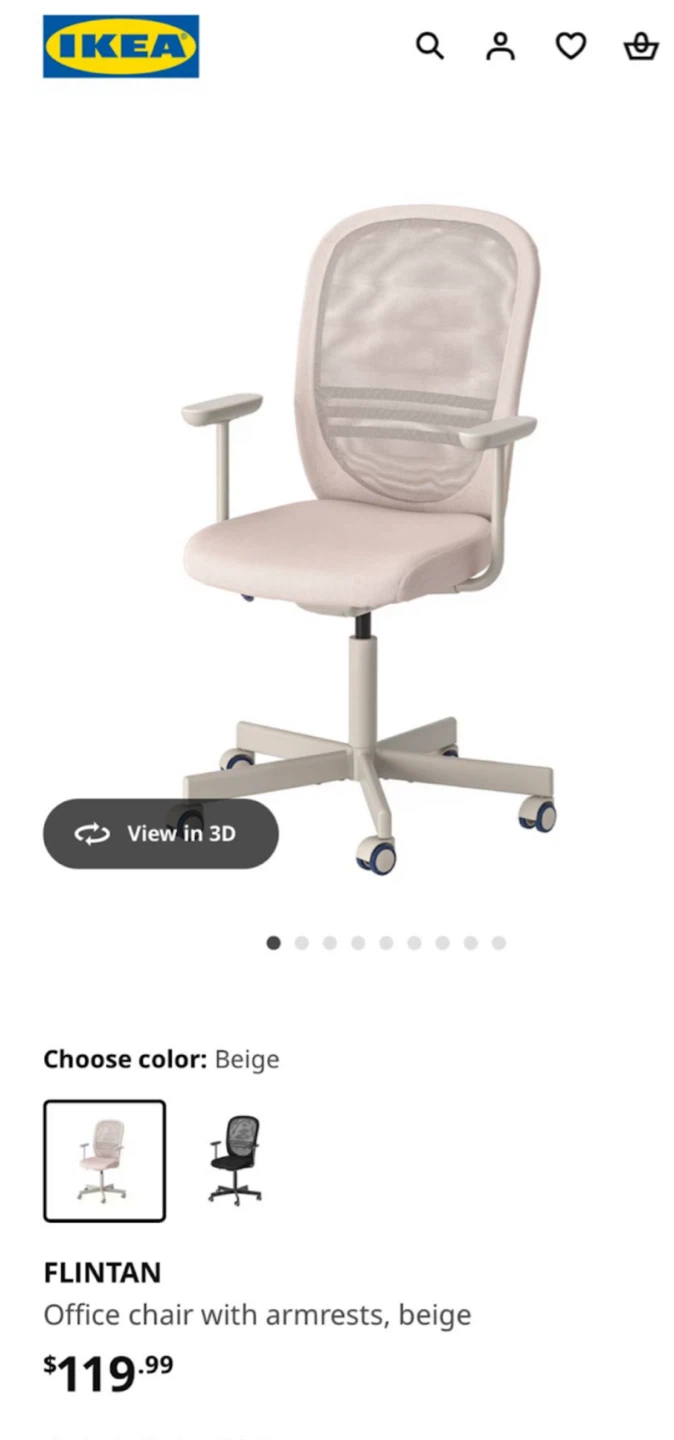 IKEA FLINTAN Office Chair, Beige - photo 2