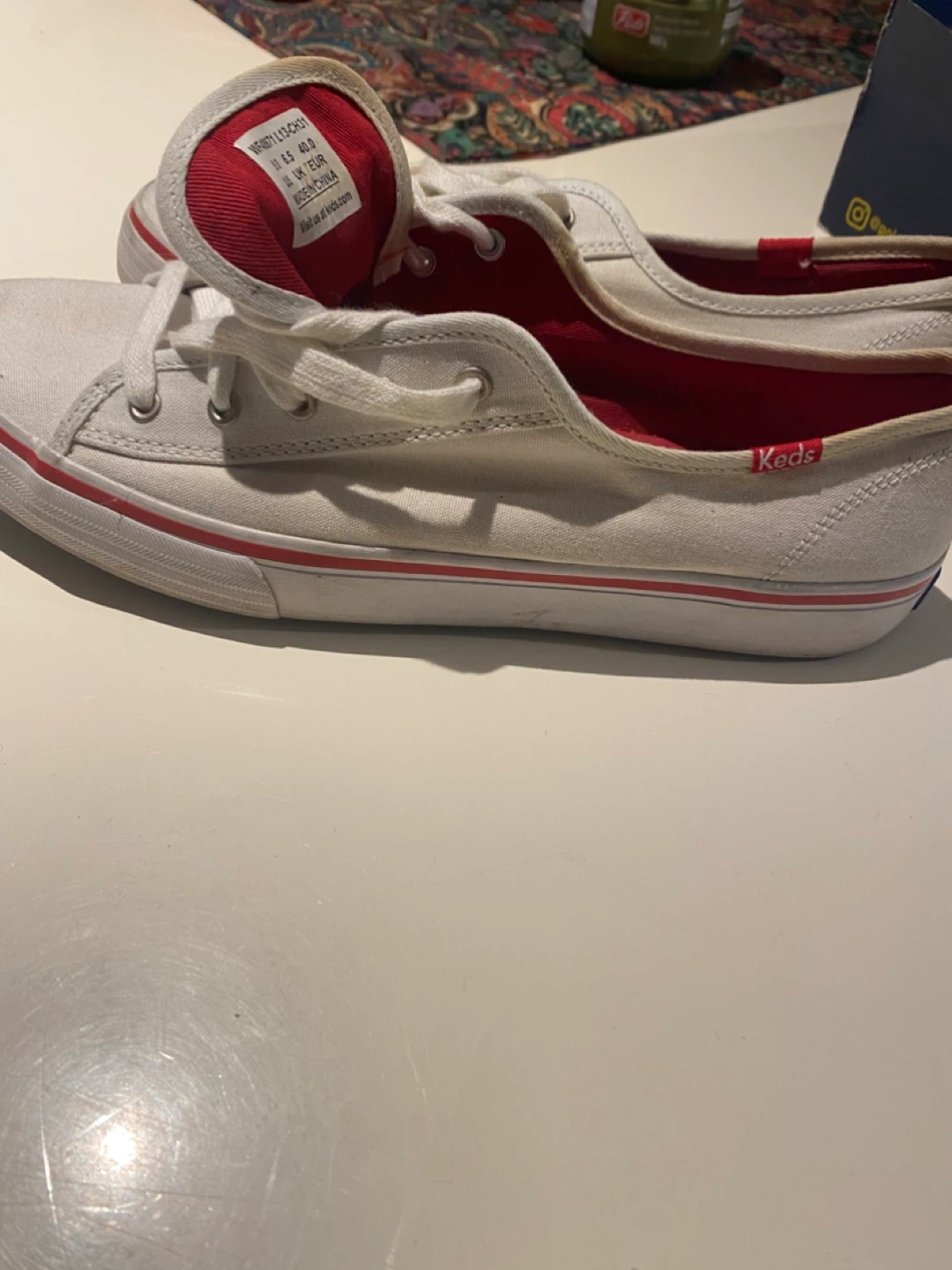 Keds White Canvas Sneakers - Women's Size 9 - photo 2