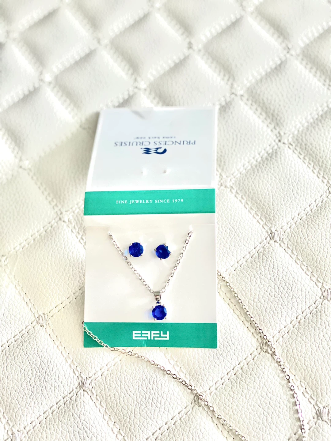 New Effy Blue Sapphire Gemstone Necklace and Earring Set - photo 2