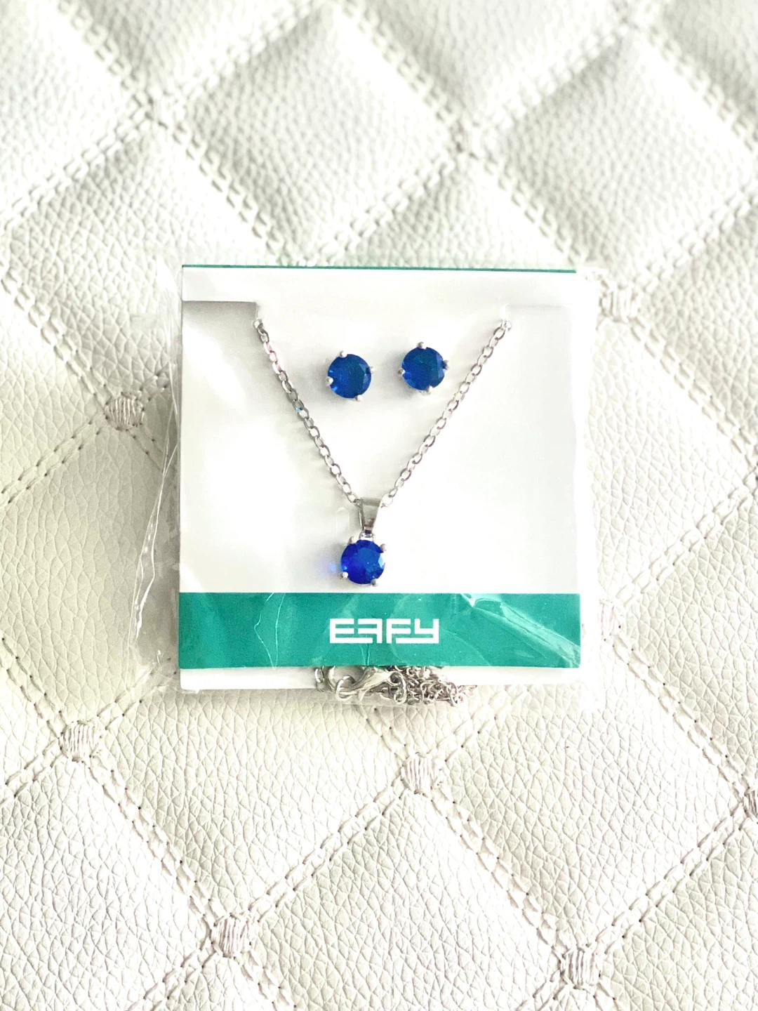 New Effy Blue Sapphire Gemstone Necklace and Earring Set - photo 4