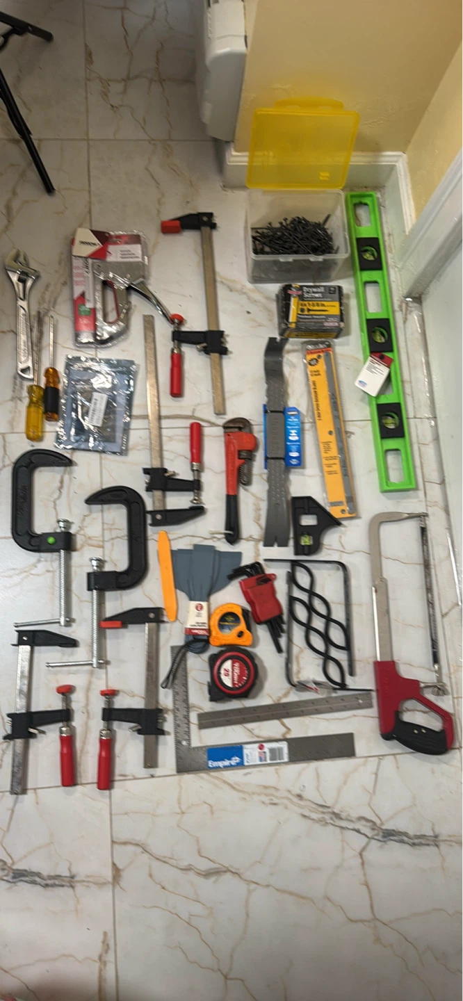 Assorted Hand Tools and Hardware