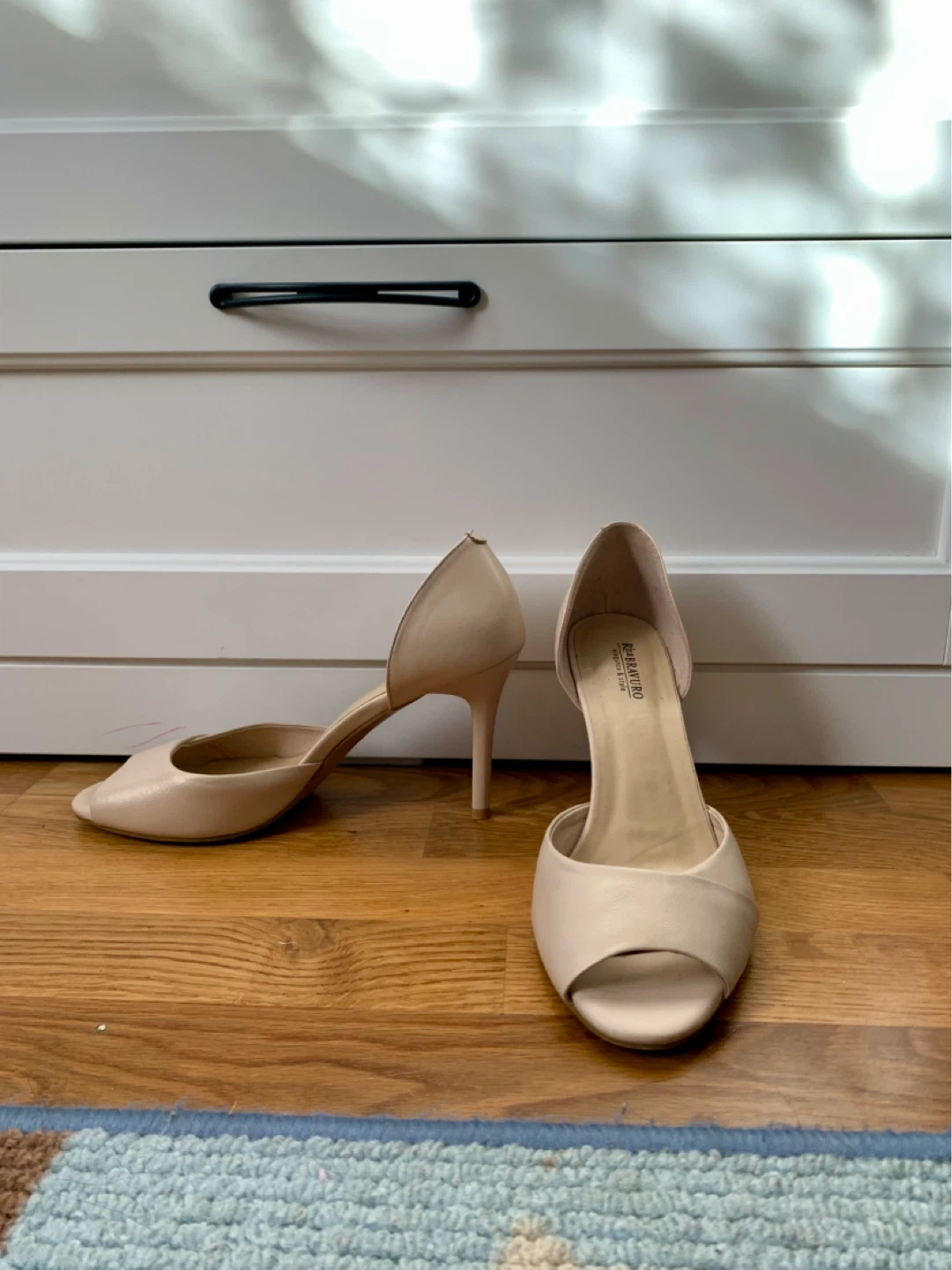 Beige Peep-Toe Heels - photo 3