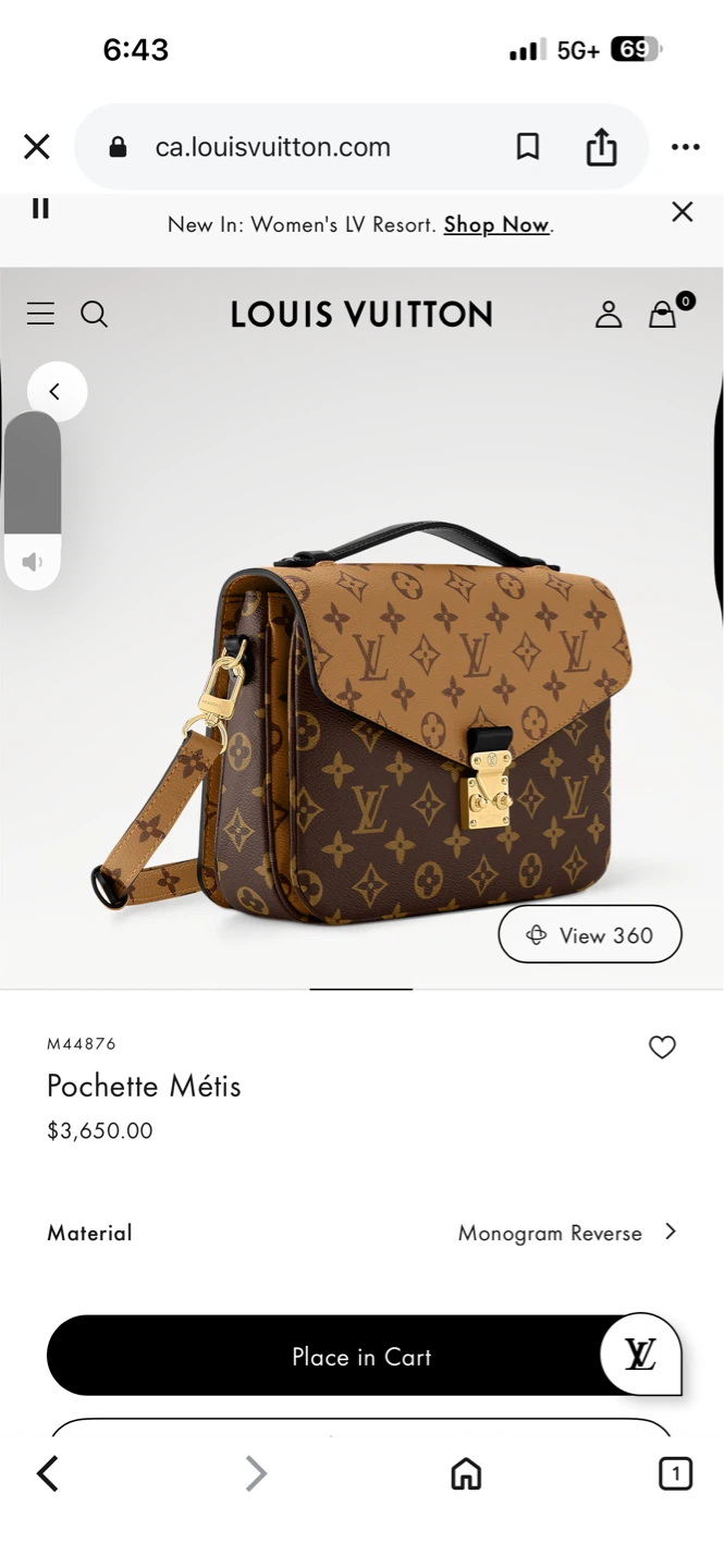 Louis Vuitton Pochette Métis Monogram Reverse