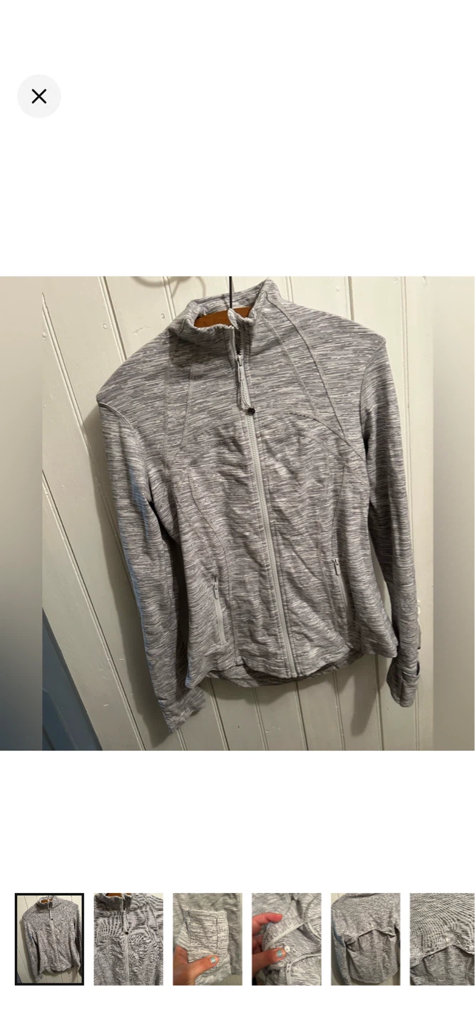 Lululemon Grey Heathered Full Zip Jacket