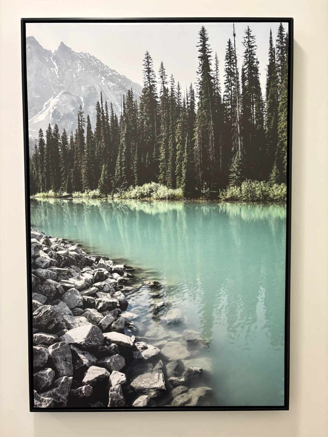 Canvas Print of Rocky Mountain Lake Scene