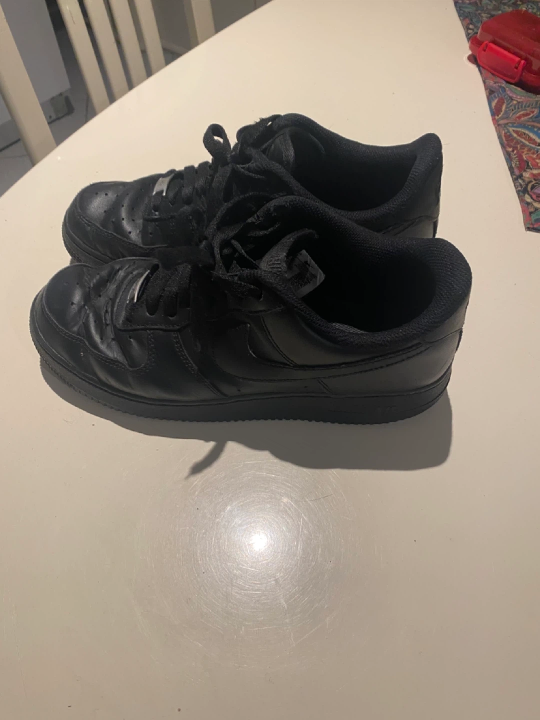 Nike Air Force 1 "AF1" Black Leather Sneakers - photo 3