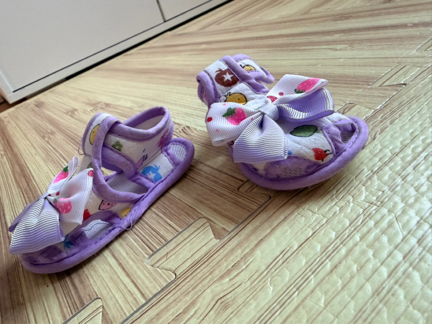 Baby Girl Fruit Print Sandals with Bows - photo 2