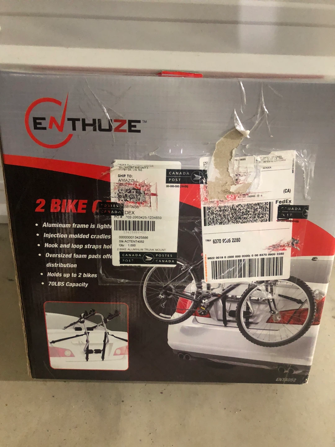 ENTHUZE 2 Bike Car Carrier/ Used Aluminum - photo 3