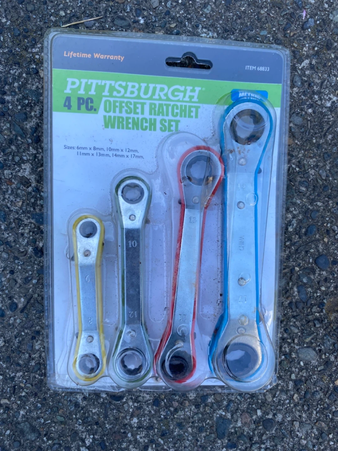 Pittsburgh 4 Pc. Offset Ratchet Wrench Set