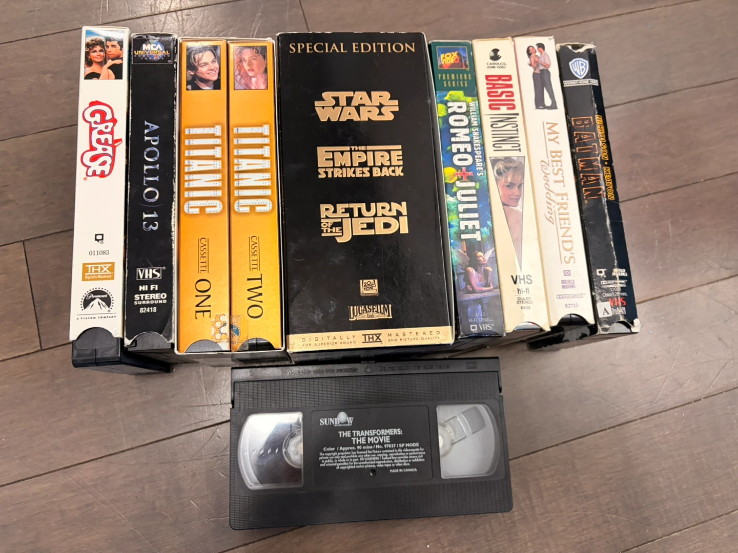 VHS Movie Collection: Grease, Star Wars, Titanic, Batman & More