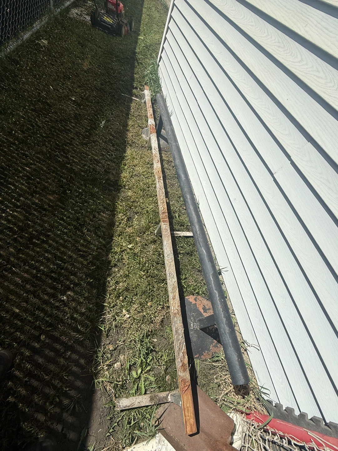 Metal Post and Pipe Section